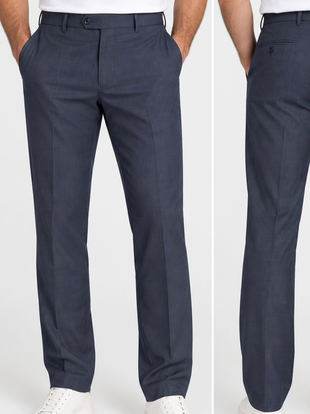 Michael Kors Men's Tailored Dress Pants in Navy